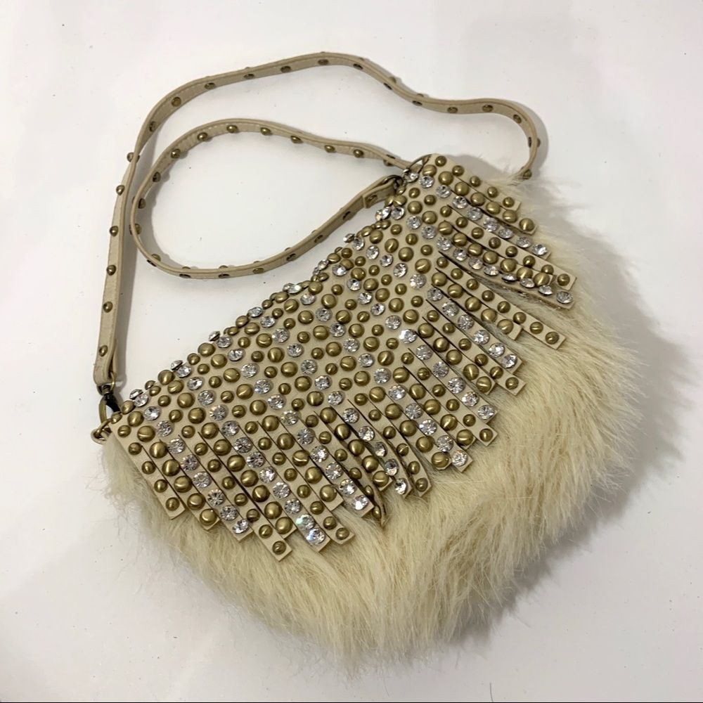 Nordstrom Imoshion Vegan Leather Faux Fur Purse